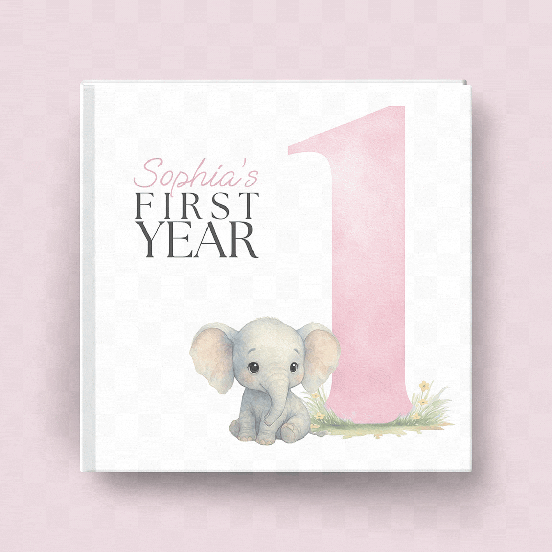 Baby Girl's First Year Personalized Book